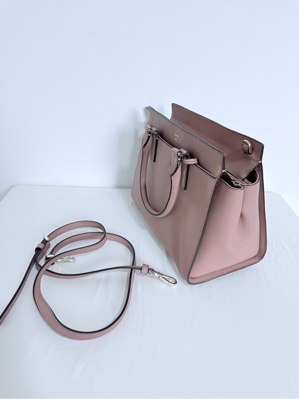 kate spade Blush Pink Leather Satchel with Detachable Strap - Picture 4 of 5